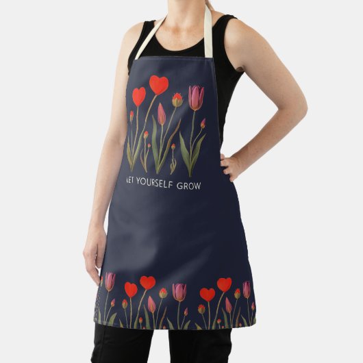 Laat Jezelf Groeien Bloemhart Tulpen Kunst Schort (Insitu)