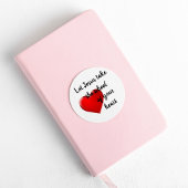 Laat Jezus het Rad van Uw Hart Sticker nemen