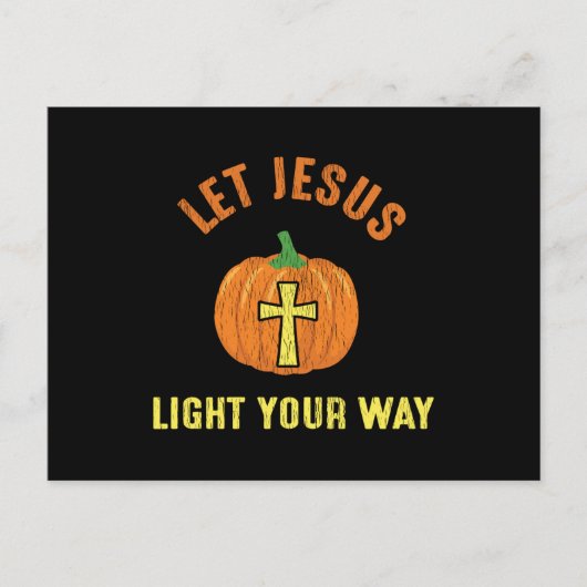 Laat Jezus je weg Thanksgiving Christelijk verlich Briefkaart (Voorkant)