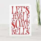 Laat Jingle wat klokken grappige kerst Kaart (Voorkant)