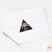 Laat Jouw tekst de Kalm Crossbones Skull op zwart  Sticker (Envelop)