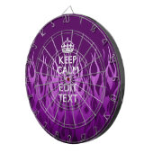 Laat Jouw tekst kalm houden op Paarse racegevechte Dartbord (Voorkant Rechts)
