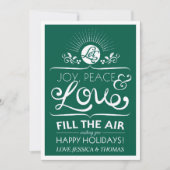 Laat Joy, Vrede en Liefde de lucht in - Happy Holi Feestdagenkaart (Voorkant)