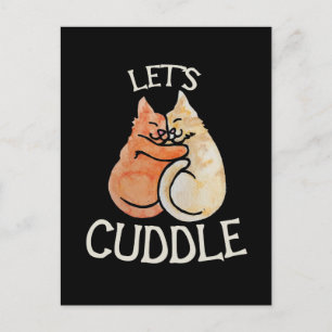 Laat katten knuffelen briefkaart