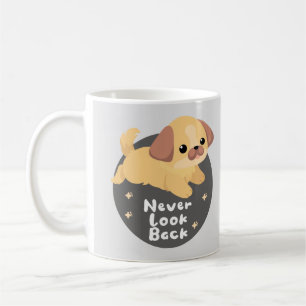 Laat Kawaii's grappige, gelukkige hond die springt Koffiemok