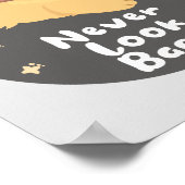 Laat Kawaii's grappige, gelukkige hond die springt Poster (Hoek)