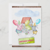 Laat Kinder zijn Kinder Fun Party Animal Birthday Kaart (Achterkant)