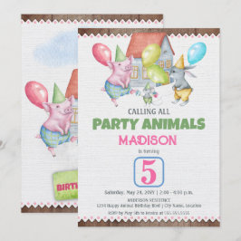 Laat Kinderen Kinderen Zijn Plezierfeest Dieren Ve Kaart