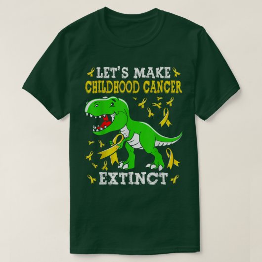 Laat kinderkanker uitsterven Dinosaur Trex G T-shirt (Design voorkant)