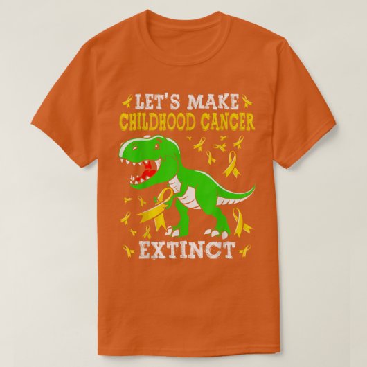 Laat kinderkanker uitsterven Dinosaur Trex G T-shirt (Design voorkant)
