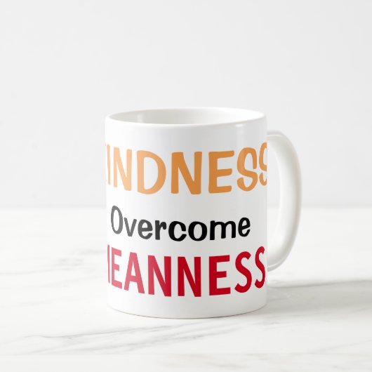 Laat Kindness Means overwinnen Koffiemok (Voorkant rechts)