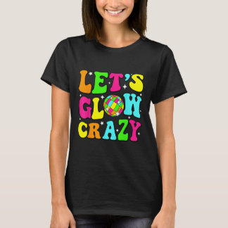 Laat Kraaien Retro Verjaardagsfeestje Gloeiende 80 T-shirt
