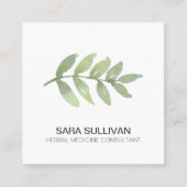 Laat kruidengeneeskunde kruiden vierkante visitekaartje (Voorkant)