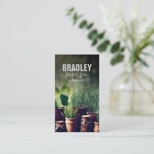 Laat kruidengeneeskunde kruiden visitekaartje (Staand voorkant)