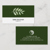 Laat kruidengeneeskunde kruiden visitekaartje (Voorkant / Achterkant)