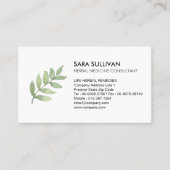 Laat kruidengeneeskunde kruiden visitekaartje (Voorkant)