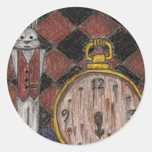 Laat. Laat. Laat. Ronde Sticker (Voorkant)