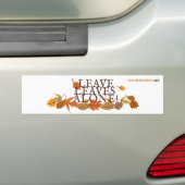 Laat Leaves alleen! Bumpersticker - wit (Op auto)
