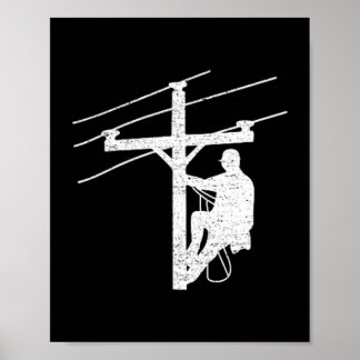 Laat Licht Schijnen Lijnwerker Grappige Christenen Poster