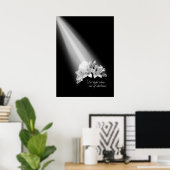 Laat licht uit donkerheid zwart en wit schijnen poster (Thuiskantoor)