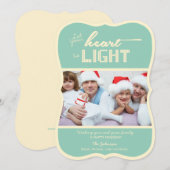 Laat lichtgroen uw hart zijn en room feestdagenkaart (Voorkant / Achterkant)