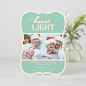 Laat lichtgroen uw hart zijn en room feestdagenkaart (Staand voorkant)