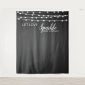 Laat liefde fonkelen foto-automatische banner Tapi Wandkleed (Voorkant)