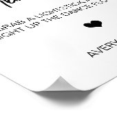 Laat liefde gloeien minimalistische stok hart dans poster (Hoek)