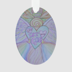 Laat liefde, God Angel Art Holiday Ornament