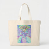 Laat liefde God Rainbow Angel Art Canvas tas (Voorkant)