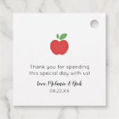 Laat Liefde groeien Apple Tree dank u Bedankjes Labels (Achterkant)