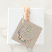 Laat Liefde Groeien Bloemige Naam Datum Gepersonal Bedankjes Labels (In situ)