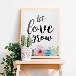 Laat Liefde Groeien Bord Poster