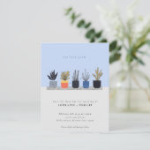 Laat liefde groeien botanische pottenbakken huis p save the date (Staand voorkant)