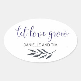 Laat liefde groeien bruiloft label Stickers