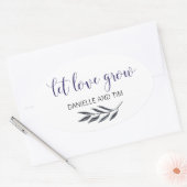 Laat liefde groeien bruiloft label Stickers (Envelop)