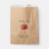 Laat liefde groeien Dahlia zaden bruiloft Bedankzakje (Voorkant)