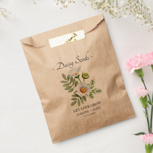 Laat liefde groeien Daisy Seeds Wedding Favor Bag Bedankzakje