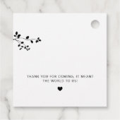 Laat liefde groeien, elegant modern rustiek bedankjes labels (Achterkant)