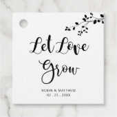 Laat liefde groeien, elegant modern rustiek bedankjes labels (Voorkant)