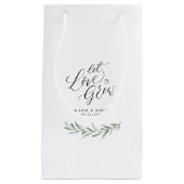 "Laat liefde groeien" kalligrafie rustieke groen g Klein Cadeauzakje (Voorkant)