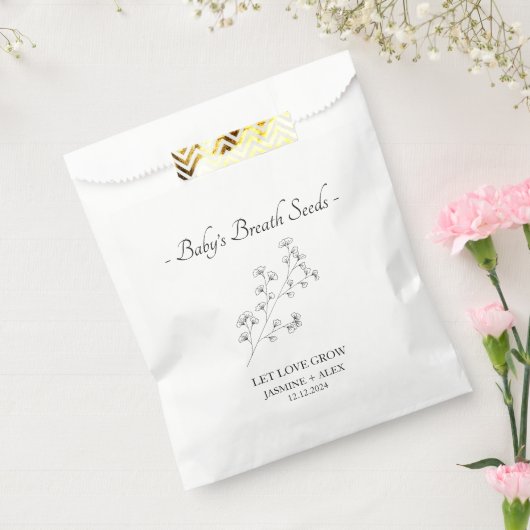 Laat liefde groeien l Baby's Breath Seeds bruiloft Bedankzakje (Gezegeld)