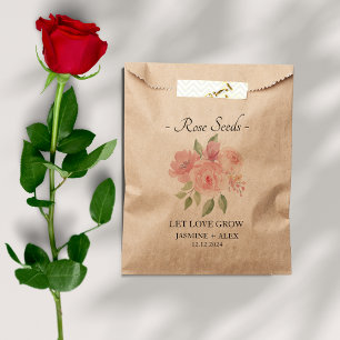 Laat liefde groeien l Roos Seeds Wedding Favor Bag Bedankzakje