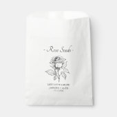 Laat liefde groeien l Roos zaden bruiloft Bedankzakje (Voorkant)