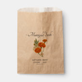 Laat liefde groeien Marigold zaden bruiloft Bedankzakje (Voorkant)