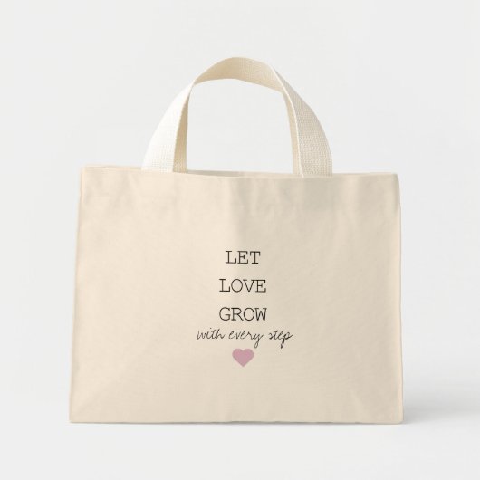 Laat Liefde Groeien met elke stap boodschappentas  Mini Tote Bag (Voorkant)