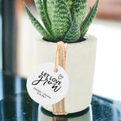 Laat liefde groeien minimalistische bruiloft bedankjes labels