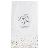 "Laat liefde groeien" moderne kalligrafie huwelijk Klein Cadeauzakje (Voorkant)