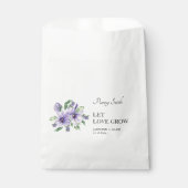 Laat liefde groeien Pansy Seed bruiloft Bedankzakje (Voorkant)
