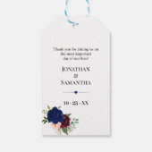 Laat liefde groeien plant cadeau marine huwelijksg cadeaulabel (Achterkant)